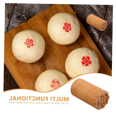Produktbild von Holzstempel mit Blumenmotiv für Backen, Basteln und Dekorieren