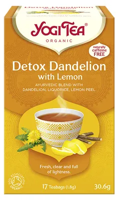 Obrázok produktu pre Detoxikačný čaj Púpava Citrón17x18g YOGI TEA
