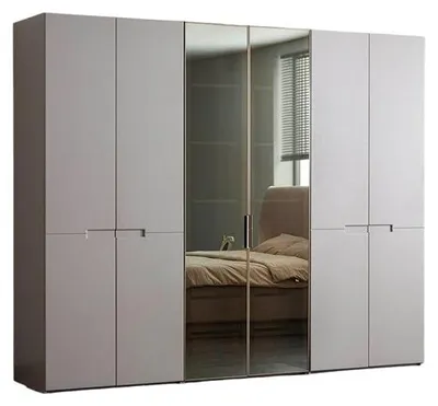 Immagine prodotto di Armadio grigio taupe Armadio moderno per camera da letto 6 ante