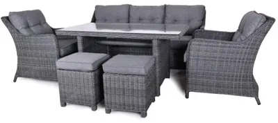 Produktbild von ROJAPLAST San Diego – Gartenmöbel-Set, Anthrazit. ROJAPLAST 1063
