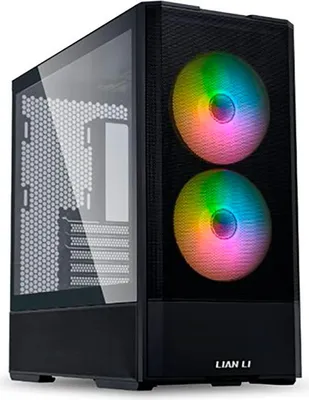 Obrázok produktu pre Lian Li LAN207DX, Midi Tower, PC, Čierna, ATX, micro ATX, Mini-ITX, Oceľ, Temperované sklo, 18 cm
