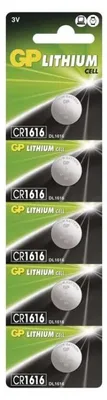 Obrázok produktu pre GP Batteries Lithium Cell CR1616, Batéria na jedno použitie, CR1616, Lítium, 3 V, 5 kusov, 55 mAh