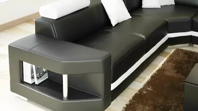Immagine prodotto di Design soggiorno moderno divano angolare mobili divano angolare divano in pelle divano imbottito divano a U