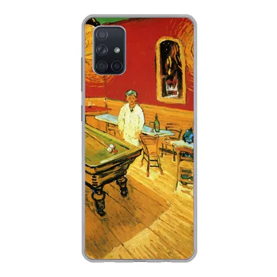 Produktbild von MuchoWow® Handyhülle Schutzhülle Hülle für Samsung Galaxy A71 Das Nachtcafé - Vincent van Gogh Silikon Softcase Handy Hülle - Kartenbesitzer