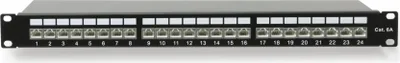 Immagine prodotto di RED4POWER Pannello patch CAT.6a R4-N119S, 24 vie, 19", nero
