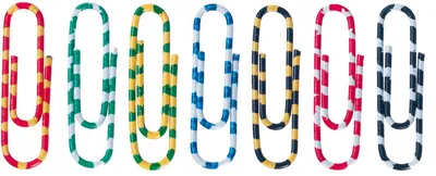 Produktbild von Briefklammer Zebra kunststoffüberzogen 28mm farbig sortiert 1000 Stück Packung mit 50 Stück