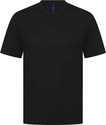 Image de Henbury - T-shirt homme/femme unie, anti-humidité, CoolPlus PC7868 (XL) (Noir)