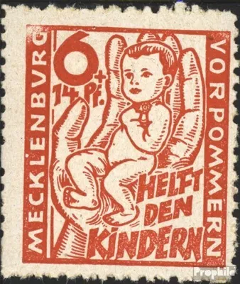 Produktbild von Briefmarken Sowjetische Zone (All.Bes.) 1945 Mi 26a mit Falz Kinderhilfe