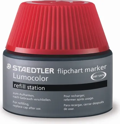 Produktbild von Nachfülltinte Flipchartmarker rot Packung mit 4 Stück