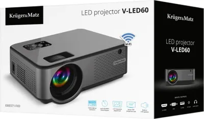 Produktbild von Kruger Matz V LED60 LED Projektor mit WLAN und FullHD für Heimkinoerlebnisse