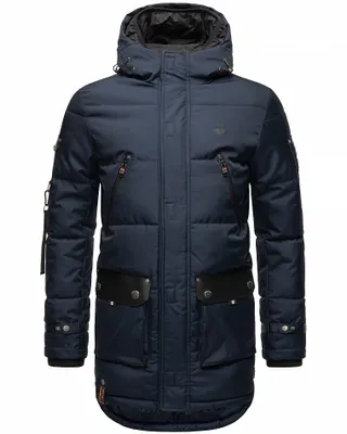 Stone Harbour  warme Herren Winterjacke Parka Outdoor Luxus Doppel Kapuze Tahaa Navy Gr. 50 - L