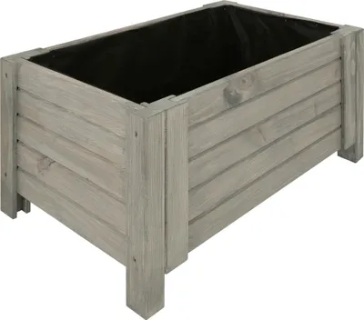 Obrázek produktu pro KOTARBAU® Květináč 60x39x30 cm, květináč s textilií, velký venkovní květináč na balkon, zástěna, květináče, květináče z borového dřeva, antracitová barva
