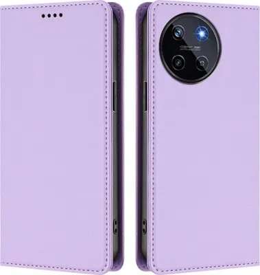 Immagine prodotto di Custodia in pelle per Realme 11 4G, custodia a libro magnetica in Finto cuoio con supporto, viola chiaro