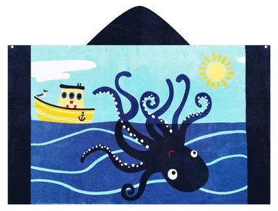 Immagine prodotto di Asciugamano con cappuccio per bambini, 127 x 76 cm, 100% cotone
