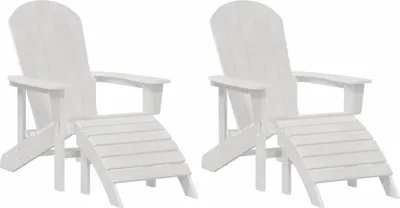 Produktbild von vidaXL Gartenstuhl 2 pcs Weiß 83 x 74 x 92 cm Polyethylen