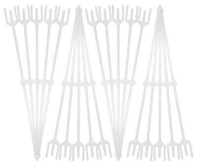 Produktbild von 160 Stück transparente Dreifach-Blumenstecker für Hochzeiten und Dekorationen