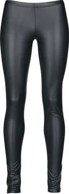 Produktbild von Black Premium by EMP Damen schwarze Leggings in Leder-Optik M