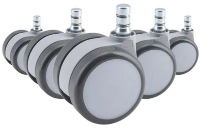 Obrázok produktu pre hjh KANCELÁRSKE KOLIESKA 5x ROLO MOVE 60 11mm/60mm náhradné kolieska pre kancelárske stoličky na parkety, laminátové podlahy, dlaždice alebo kamenné podlahy