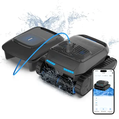 Image de Robot de piscine AIRROBO CP400, navigation intelligente, fonction d'auto-stationnement, nettoyage tout-en-un de la surface de l'eau, du fond, des parois et de la ligne d'eau