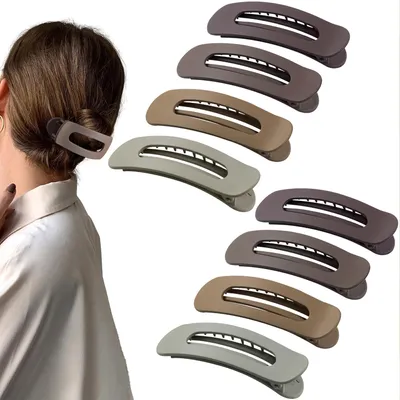 Image de Grandes pinces à cheveux - Lot de 8 - Dégradé de couleurs marron