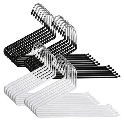 Imagen del producto de Perchas Metálicas para Pantalones Blanco y  Pack 24 COM-FORT HOUSE