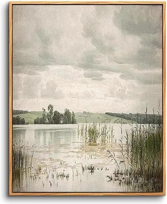 Productafbeelding van Famanu wanddecoratie, vintage stijl, met lijst - 20 x 25 cm, landschapsmotief