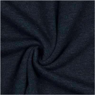 0,5m melierter Sweat-Stoff Meterware Oeko-Tex Sweatstoff Sweat nachtblau