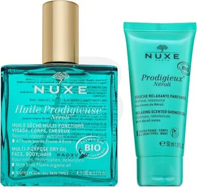 Produktbild von Nuxe Prodigieux Néroli Set Multi-Purpose Dry Oil + Relaxing Scented Shower Gel 100 ml + 30 ml