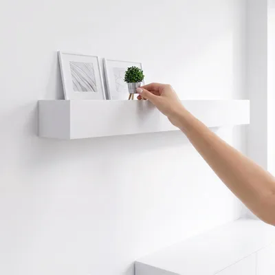 Produktbild von Solidchoice - Wandgarderobe mit Ablagefläche, 85 cm - Modernes Design mit versteckten Haken