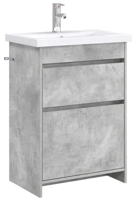 Produktbild von Badezimmermöbel-Set Betongrau 61 x 40 x 84,5 cm Holzwerkstoff