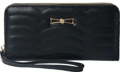 Produktbild von Clayre & Eef Brieftasche 19x10 cm Schwarz Kunstleder