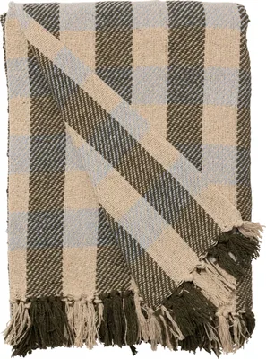 Produktbild von Decke Überwurf Würfel 100% Baumwolle 130x180 cm Skandinavisch Kiefer-Blau