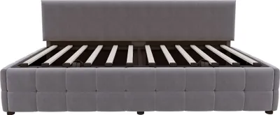 Produktbild von okwish Polsterbett Schlafsofa 90x200 Jugendbett Kinderbett mit Karomuster,Tagesbett ohne Matratze,Einzelbett Bettgestell mit Rückenlehne ohne Armlehnen,Dunkelgrau