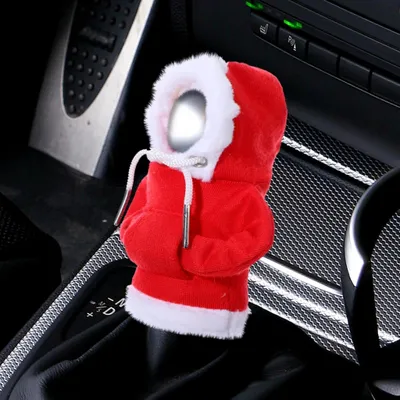 Produktbild von Weihnachten Schaltknauf Hoodie,Weihnachtsfest Auto Pullover,Weihnachts geschenk Hoodie Hoody Schaltknauf Abdeckung Weihnachtskostš¹m Accessoires Weihnachtsaccessoires(Rot)