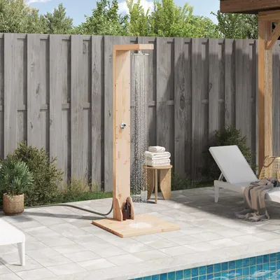 Produktbild von Maison Exclusive - Gartendusche 210 cm Massivholz Kiefer und Edelstahl Natur