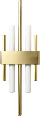 Produktbild von Wandlampe Messing massiv H: 50,5 cm in Bronze hell 2-flammig Art Déco