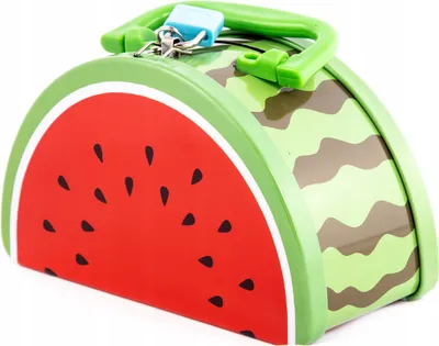 Produktbild von Metall Spardose Obst Design mit Vorhängeschloss Sparbüchse Kinder Geldbox Früchte