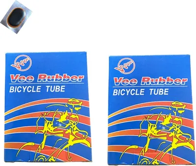 Zdjęcie produktu dla 2 x dętka rowerowa VEE Rubber 16" z zaworem SV (zawór francuski) wraz z łatkami do dętek