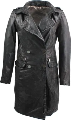 Produktbild von Ledermantel Mang – Schwarz / XL