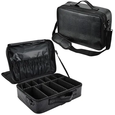 Immagine prodotto di Elzusha - Organizer professionale per trucchi, colore nero