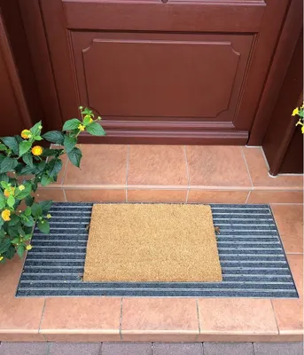 Produktbild von Fußmatte für innen & außen, Kokos Fussmatte für die Haustür, Kokosmatte rutschfest Türmatte 40x60 cm