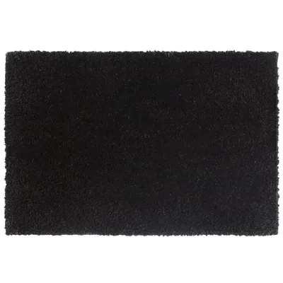 Imagen del producto de Alfombra de entrada negra, 40x60 cm, de fibra de coco, con técnica de tupido