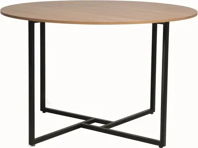 Produktbild von Runder Esszimmertisch PALMIRO – Eiche / Schwarz