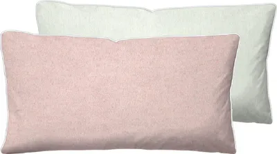 Produktbild von biberna Melange-Flanell Bettwäsche Paspel Uni Rosa 40x80 cm