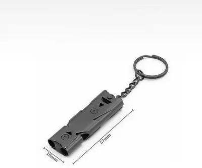 Produktbild von Überlebensflöte Rettungsflöte Metallischer Schlüsselanhänger Hohes Lärmsignal Flöte Sport Outdoor Überleben Flöte