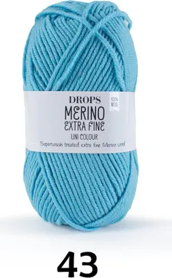 Produktbild von Drops Merino Extra Fine Uni Colour 43 Sea Blue Strickgarn