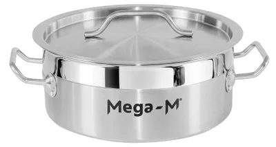 Produktbild von Kochtopf 5 L Edelstahl AISI 443 Ø25 cm mit Deckel PRO | MEGA-M
