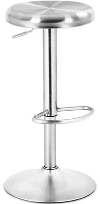 Produktbild von Barstuhl aus gebürstetem Edelstahl B07W587BZ7, silberfarben