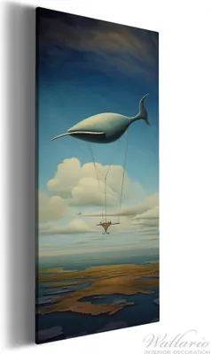 Produktbild von Wallario Premium Leinwandbild Himmlische Segelfahrt in Größe 50 x 125 cm
