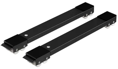 Produktbild von Waschmaschinenuntergestell Waschmaschinenrollen - Höhenverstellbar 44,5-72 cm - Mit Bremse - Bis 300 kg - Grau